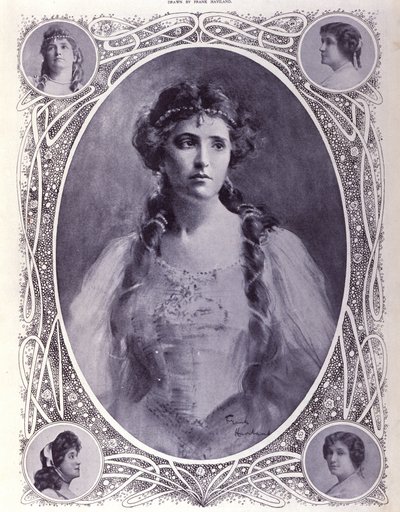 Australische Sängerin Nellie (Nelly) Melba (1861-1931), Aquarell aus dem späten 19. Jahrhundert von Unknown artist