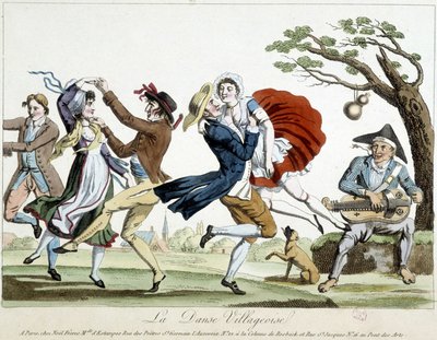 Ball: Dorftanz - n.d., späte 18. Jahrhundert, Carnavalet. von Unknown artist