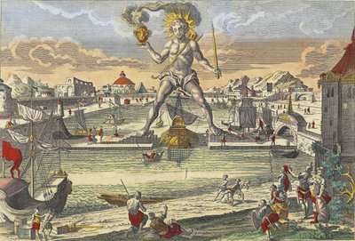 Koloss von Rhodos - „Der Koloss von Rhodos“ (Colosso di Rodi) - Gravur 18. Jahrhundert von Unknown artist