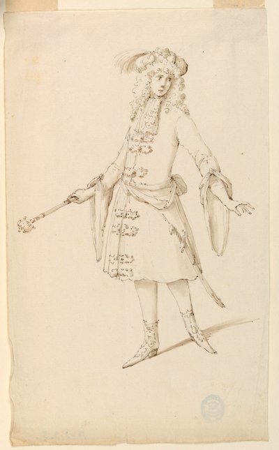 Kostümentwurf: Ein Edelmann, König oder Prinz für ein Ballett von Unknown artist