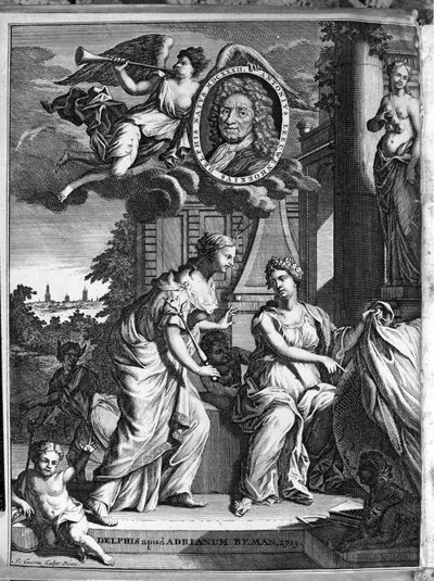 Falscher Titel (falscher Titel) des Gesamtwerks des niederländischen Händlers und Gelehrten Antoine van Leeuwenhoek (oder Leeuvenhoek Leeuwenhoeck) (oder Antoni oder Anthonie) (1632-1723) 1719 von Unknown artist