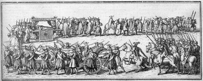 Beerdigung eines Papstes im 18. Jahrhundert: der Trauerzug. von Unknown artist