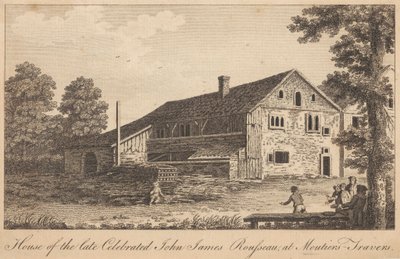 Haus des verstorbenen berühmten John James Rousseau in Moutiers-Travers von Unknown artist