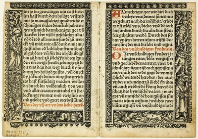 Illustration aus Hortulus animae, Tafel 31 aus Holzschnitten aus Büchern des XVI. Jahrhunderts von Unknown artist