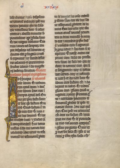 Initiale I: Heiliger Johannes der Evangelist von Unknown artist