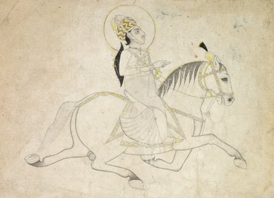Jai Singh III von Jaipur (r. 1818-1835) reitend von Unknown artist