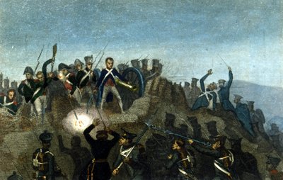 Napoleon I. in der Schlacht von Montmartre, 30. März von Unknown artist