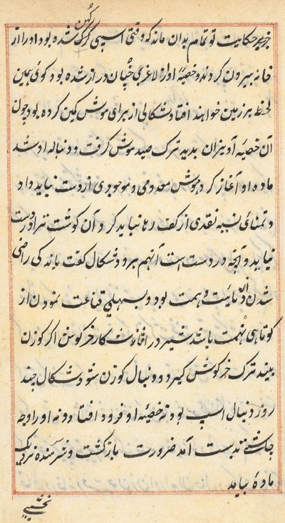 Seite aus Geschichten eines Papageis (Tuti-nama): Textseite von Unknown artist