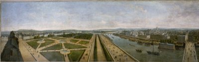 Panorama von Paris vom Dach des Pavillon de Flore in den Tuilerien, ca. 1833 von Unknown artist