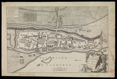 Plan der Stadt und Befestigungen von Montreal oder Villa Marie in Kanada von Unknown artist