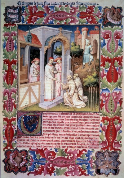 Papst Johannes XXII. beauftragt Odoric von Pordenone (Franziskaner) mit der Mission der Evangelisierung Übersee von Unknown artist