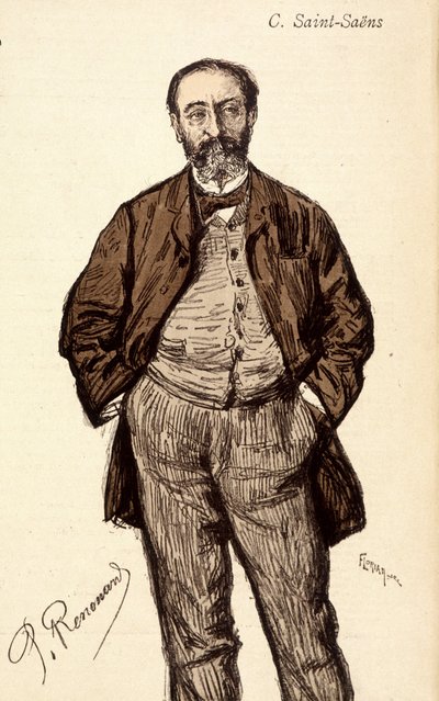 Porträt von Camille Saint-Saëns (1835-1921), französischer Komponist. von Unknown artist