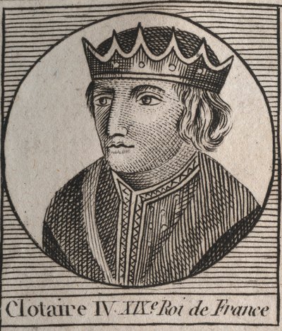 Porträt von Chlothar IV. (ca. 685-719), König der Franken von Austrasien von 717 bis 719 - Gravur aus „Instruction sur l