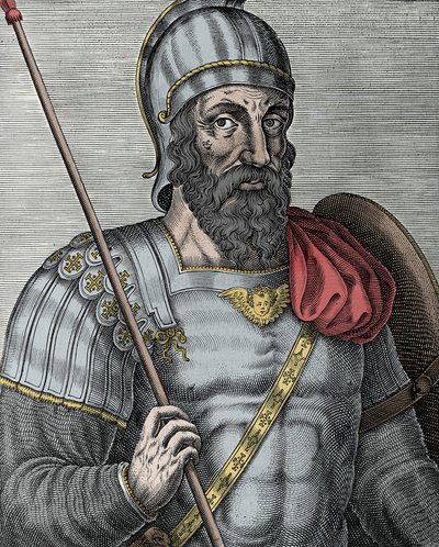 Porträt von Gottfried von Bouillon (1040/61-1100), fränkischer Ritter, einer der Anführer des Ersten Kreuzzugs von Unknown artist