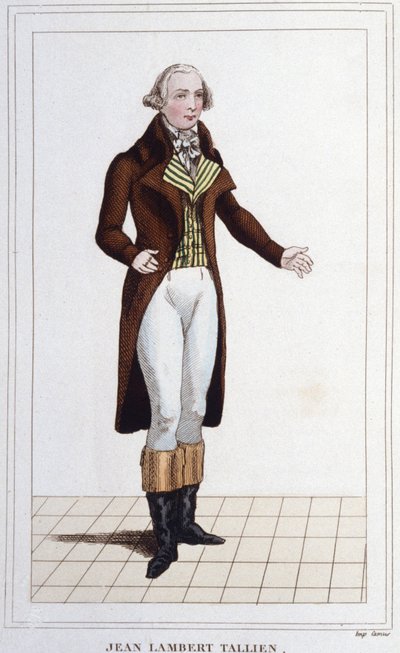 Porträt von Jean Lambert Tallian. Französischer Politiker (1767 bis 1820) Abgeordneter der Konvention. Gravur von 1830 von Unknown artist