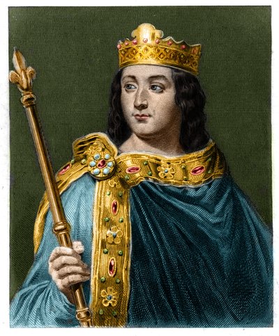 Porträt von Ludwig V. der Faule (967-987), König von Frankreich - in „Histoire des Français“ von Lavallée, Gravur, sd. von Unknown artist