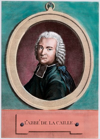 Porträt von Nicolas Louis de Lacaille (1713 - 1762), französischer Astronom. Gravur des 18. Jahrhunderts. Private Sammlung. von Unknown artist