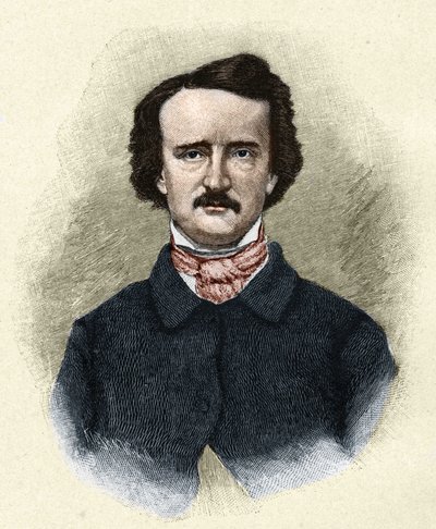 Porträt des amerikanischen Schriftstellers Edgar Allan Poe (1809 - 1849). von Unknown artist
