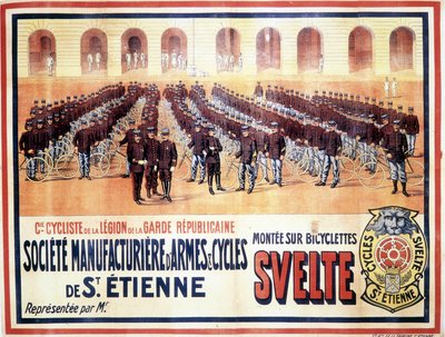 Präsentation der Radfahrkompanie der Legion der Republikanischen Garde: Société manufacturière d