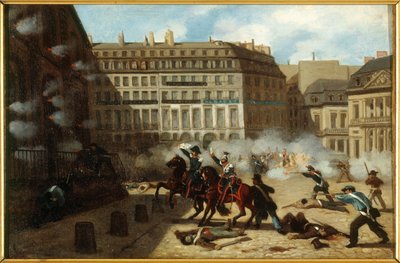 Einnahme des Wasserturms, Place du Palais-Royal, 24. Februar von Unknown artist