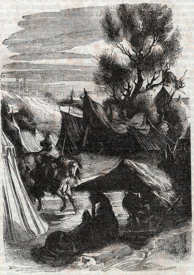 Roland im Sarazenlager (Gravur von 1851 aus „Furioser Roland“) von Unknown artist
