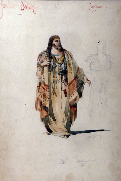 Samson-Kostüm für die Oper „Samson und Dalila“ von Camille Saint-Saëns. 1877 von Unknown artist