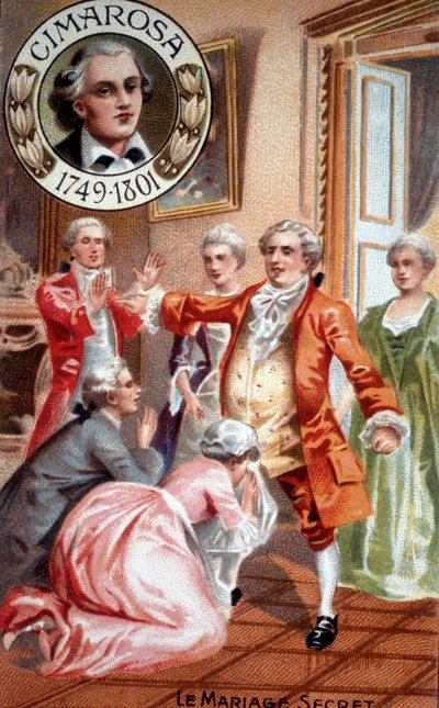 Geheime Hochzeit von Domenico Cimarosa (1749 - 1801) von Unknown artist