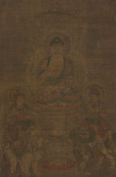 Shakyamuni-Triade: Buddha begleitet von Manjushri und Samantabhadra von Unknown artist