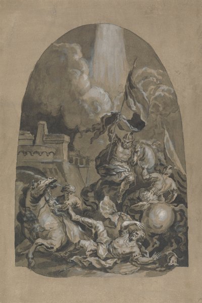 Skizze für das Ölgemälde "Die Bekehrung des Heiligen Paulus" von Unknown artist
