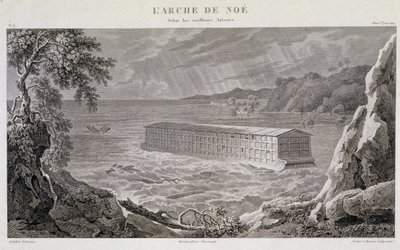 Die Arche Noah unter der Sintflut (Gravur von Fortier und Bovinet) von Unknown artist
