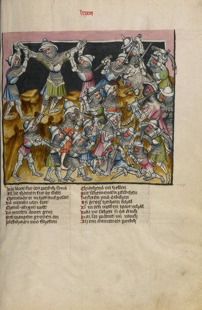 Die Schlacht der Amalekiter; Moses erhebt seine Arme im Gebet von Unknown artist