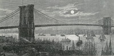 Die Brooklyn Bridge, New York von Unknown artist