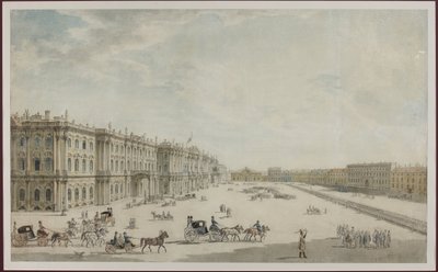 Der Palastplatz in Sankt Petersburg von Unknown artist