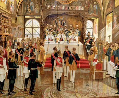 Die Krönung von Zar Nikolaus II. in Moskau, Russland von Unknown artist