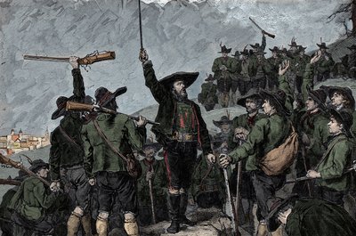 Tiroler Patriot Andreas Hofer (1767-1810) - Aufstand von Tirol (Tiroler) 1809: Der Tiroler Patriot Andreas Hofer von Unknown artist