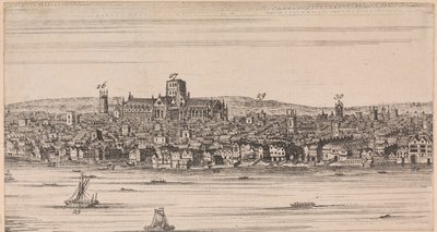 Blick auf die alte St. Pauls über den Fluss von Unknown artist