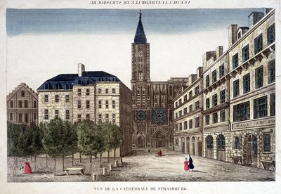 Ansicht des Straßburger Münsters im 18. Jahrhundert. von Unknown artist