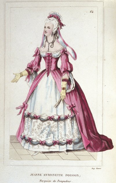 Porträt von Jeanne-Antoinette Poisson, Marquise von Pompadour (bekannt als Madame de Pompadour) von Unknown artist