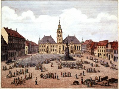 Der öffentliche Platz der Stadt Mannheim (Deutschland) von Unknown artist
