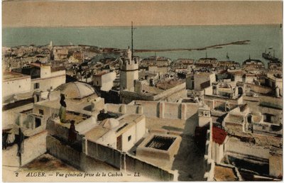 Gesamtansicht der Kasbah in Algier, Algerien - Postkarte der Sammlung Selva, Anfang 20. Jahrhundert von Unknown photographer
