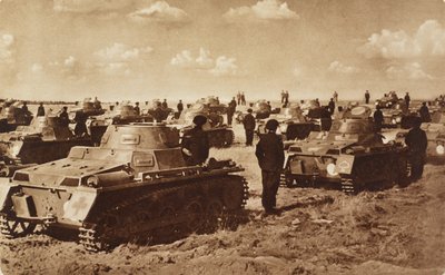 Deutsche Panzer, Doberitz, bei Berlin, Deutschland, Fotografie aus Illustrated London News, 27. Juli von Unknown photographer