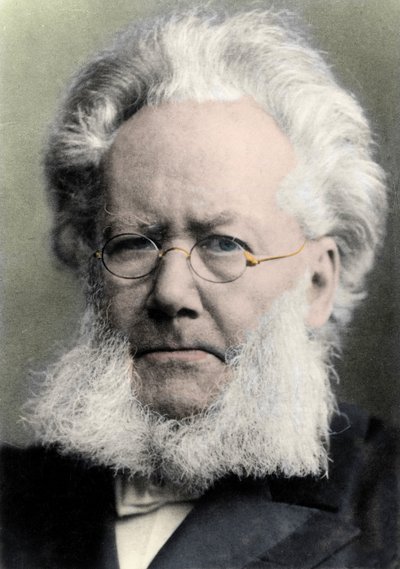 HENRIK IBSEN (1828-1906) Norwegischer Dichter und Dramatiker - Porträt von Henrik (Henri) Johan Ibsen (1828-1906), norwegischer Dramatiker von Unknown photographer