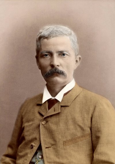 Porträt von Sir Henry Morton Stanley (geboren John Rowlands) (1841-1904), walisischer Journalist und Entdecker. Spätere Kolorierung von Unknown photographer