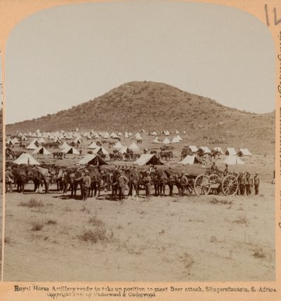 Königliche Pferdeartillerie, Slingersfontein, Burenkrieg, ca. 1899 von Unknown photographer