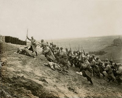 Krieg von 14-18 (1914-1918) - Propaganda - Fotografische stereoskopische Glasplatte LSU (L.S.U. La Stereoscopie Universelle) herausgegeben 1914: Entfernung des großen Sporns von Notre-Dame de Lorette (Gemeinde Ablain-Saint-Nazaire - Ablain Saint Nazaire, P von Unknown photographer