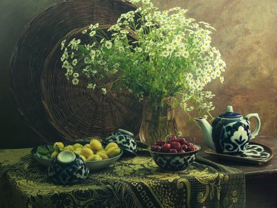 Sommer-Gänseblümchen Stillleben von UstinaGreen