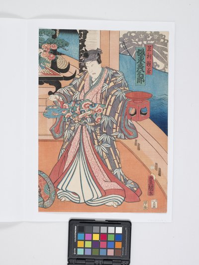Der Schauspieler Bandō Hikosaburō V in der Rolle von Ashikaga Yoshikane von Utagawa (1786 1865) Kunisada