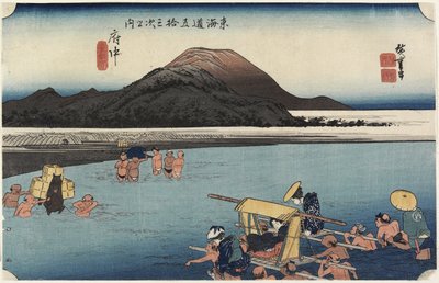 Abe-Fluss, Fuchu_, ca. 1833 von Utagawa Hiroshige