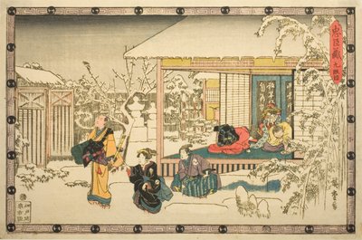 Akt 9 (Kyudanme), aus der Serie "Die Rache der loyalen Retainer (Chushingura)" von Utagawa Hiroshige