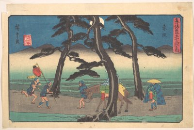 Bahnhof Akasaka von Utagawa Hiroshige